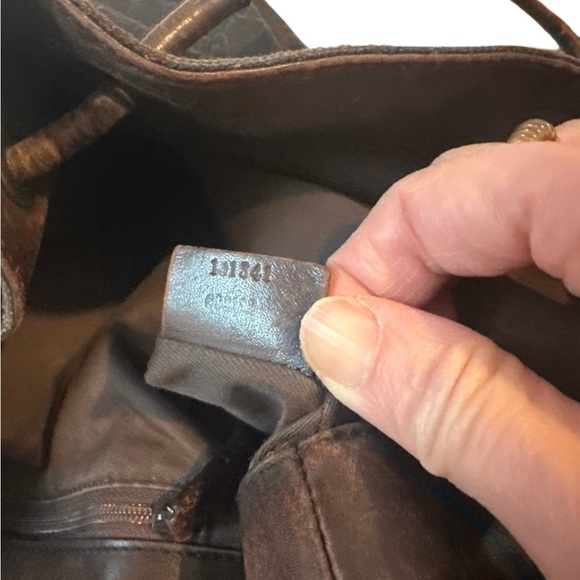 Gucci Dark chocolate brown Denim Monogram Shoulder Bag - Picture 3 of 12